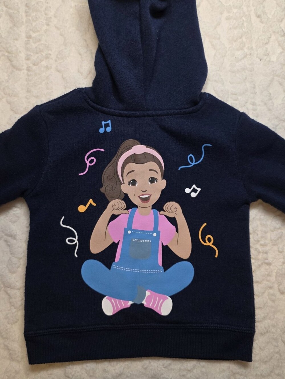 Custom Ms. Rachel Toddler Hoodie Navy Fleece Sweatshirt 18M